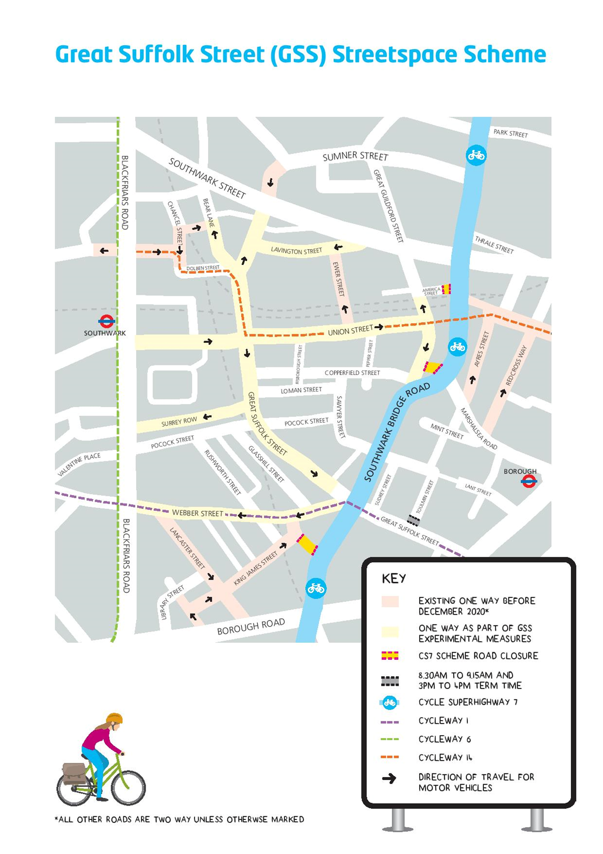 Great Suffolk Street Streetspace Scheme map June 2021